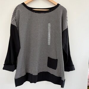 JNY Womens XL Minimalist Chic Contemporary Basics Shirt Urban Relaxed Loungewear